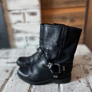 Frye kids 12 Black Leather harness Boots